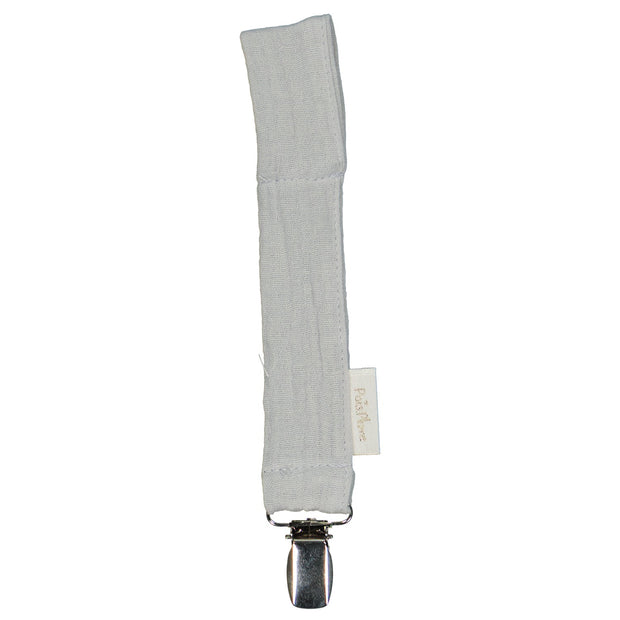 Attache-tétine lange gris POISPLUME
