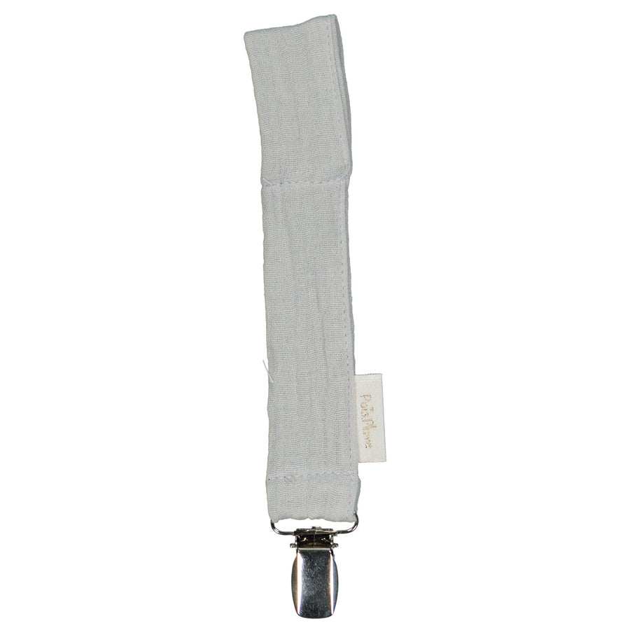 Attache-tétine lange gris POISPLUME