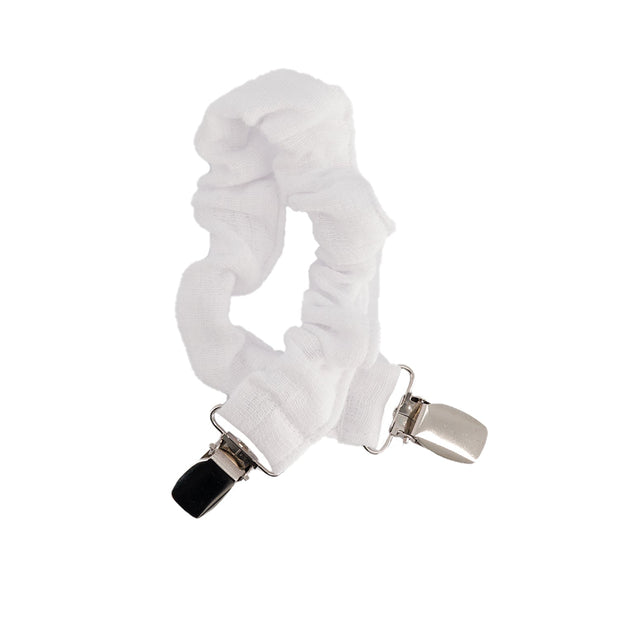 Attache-doudou lange blanc POISPLUME