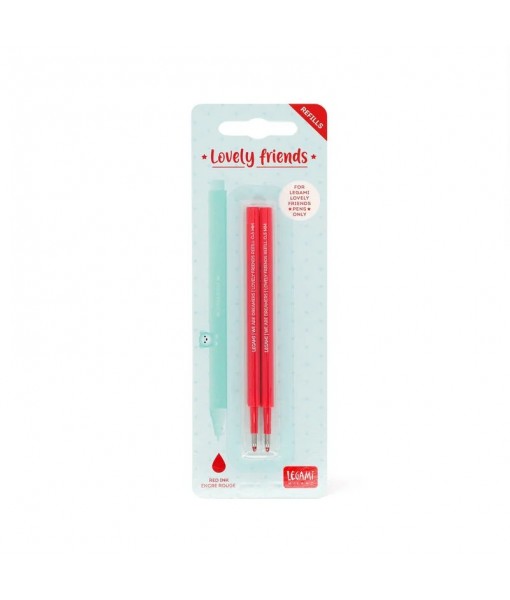 2 recharges stylo encre gel animal déco - rouge
