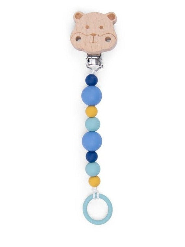Attache-tétine hamster (bois & silicone) Puce & Pilou