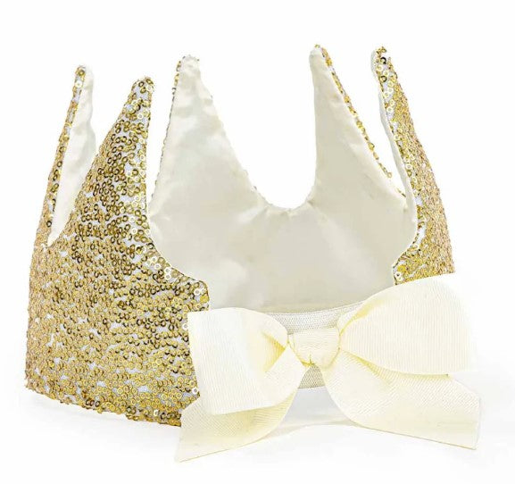 Couronne de princesse sequins dorés avec voile GREAT PRETENDERS