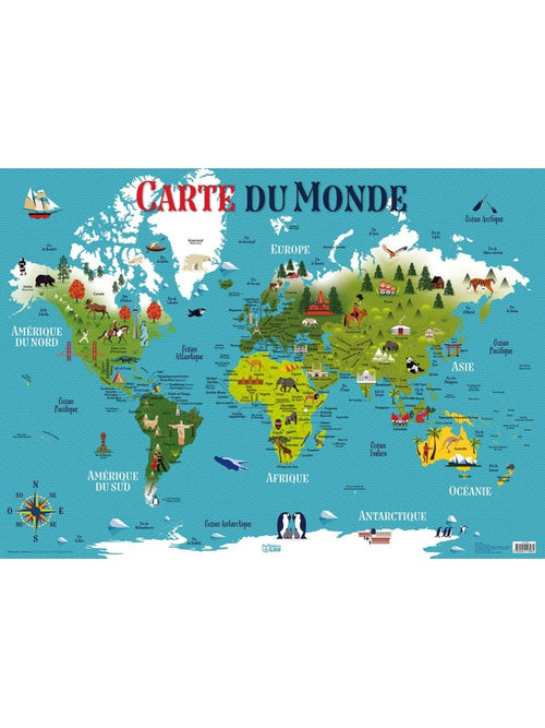 Poster carte du monde