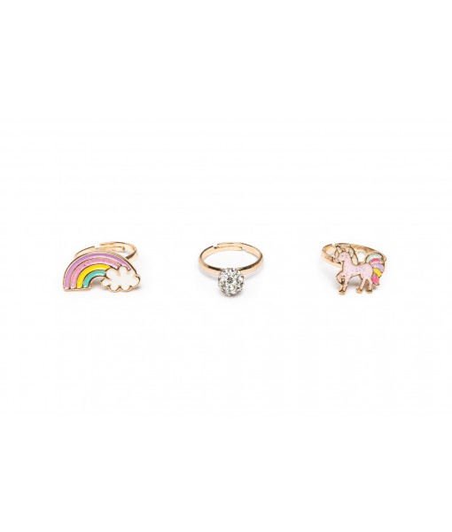 Bagues Licorne arc-en-ciel