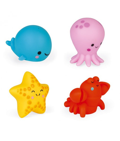 4 gicleurs de bain - Animaux de la mer