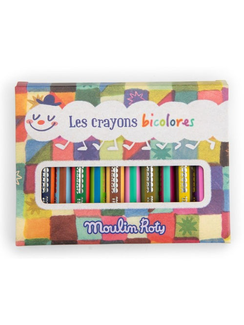 12 crayons bicolores Les petites merveilles
