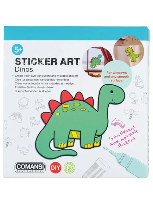Sticker art dinos pour vitres et autres surfaces