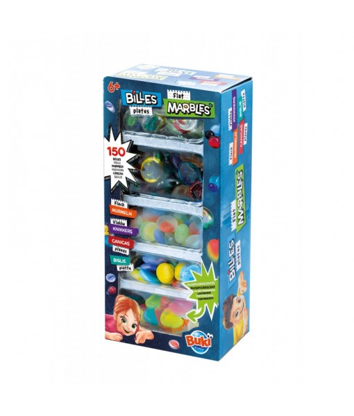 Coffret 150 billes plates