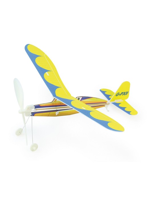 Avion à hélice jaune