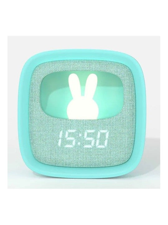 Réveil et veilleuse Billy clock turquoise