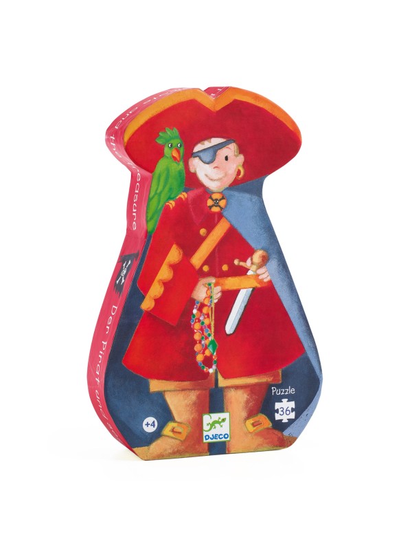 Puzzle silhouette Le pirate et son trésor - 36 pièces