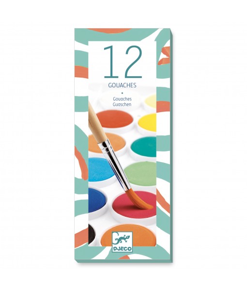 12 Pastilles de gouache classique