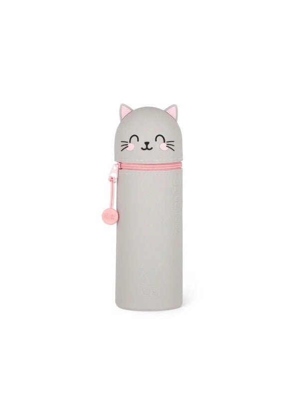 Trousse en silicone souple 2en1 - Kawaii chat