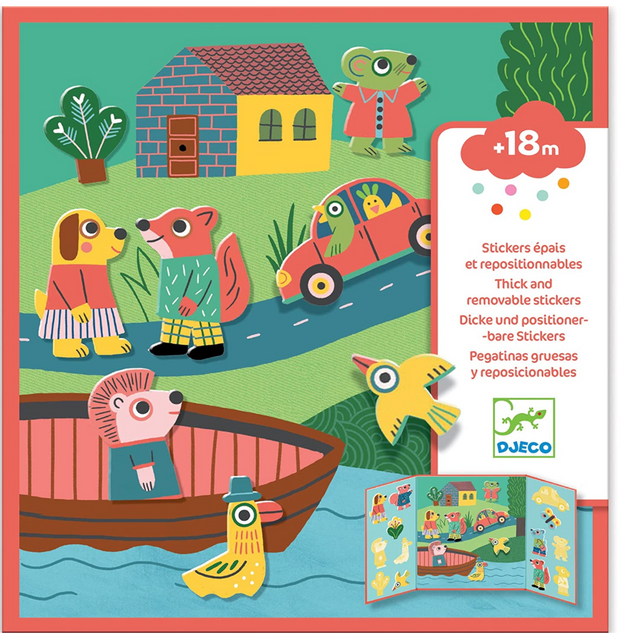 Créer avec des stickers les animaux DJECO