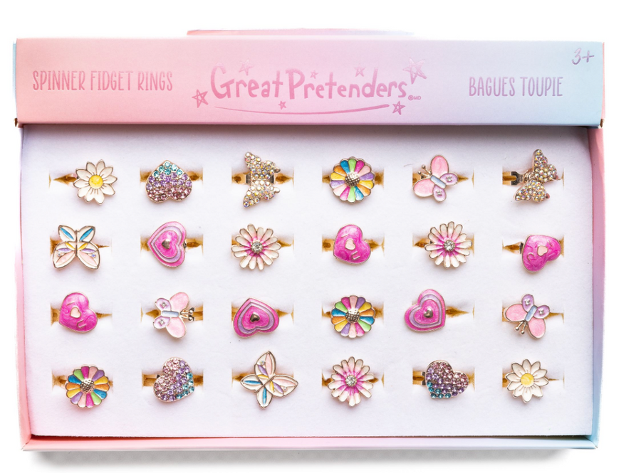 Set de 24 bagues toupie GREAT PRETENDERS