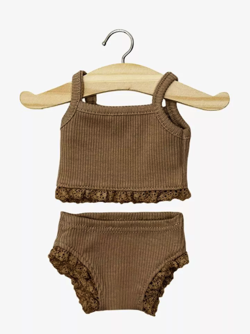 Dessous Gordies en maille côtelée Chocolat MINIKANE