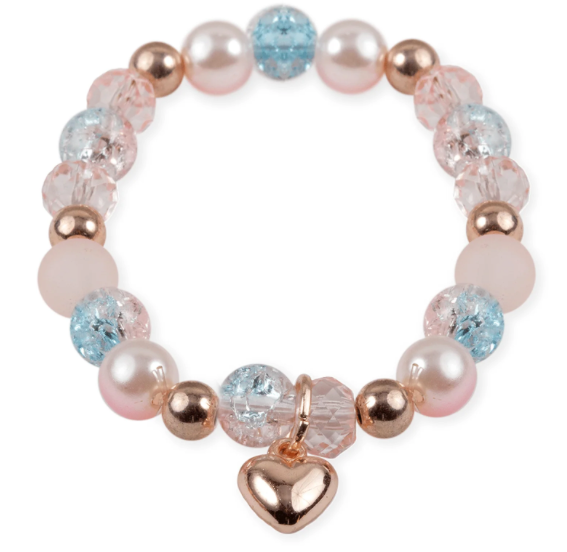 Bracelet Perles avec petit coeur doré GREAT PRETENDERS