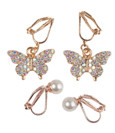 2 paires boucles d'oreille à clipser GREAT PRETENDERS
