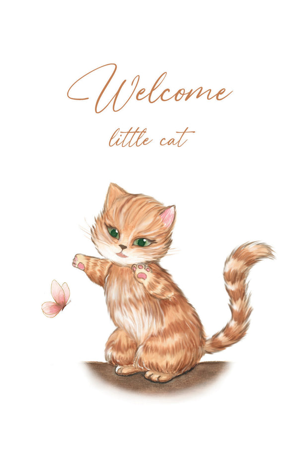 Carte postale Welcome Little Cat POISPLUME