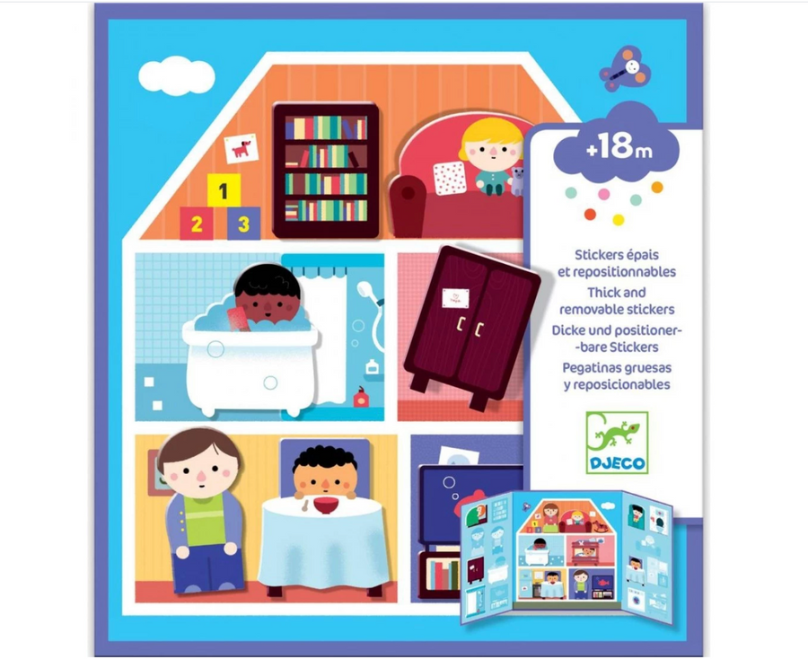 Créer avec des stickers la maison DJECO