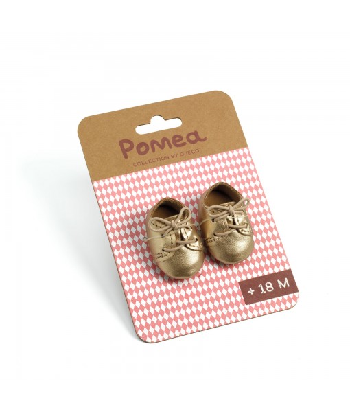 Baby Poméa - Chaussures poupée dorées
