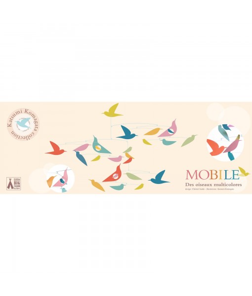 Mobile papier Katsumi Oiseaux multicolores