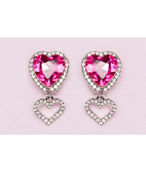 Boucles d'oreille à clip Heart jewel