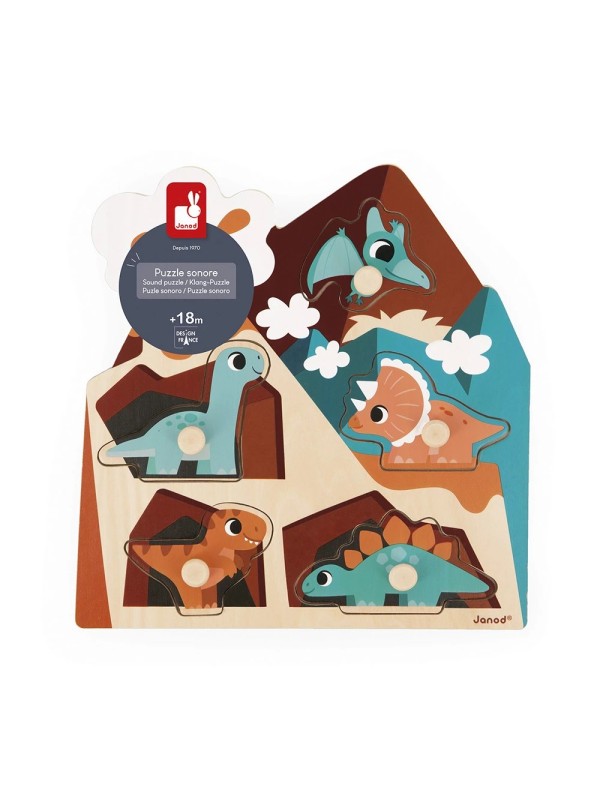 Puzzle sonore dino 5 pièces