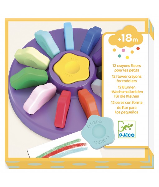 12 crayons fleurs pour les petits