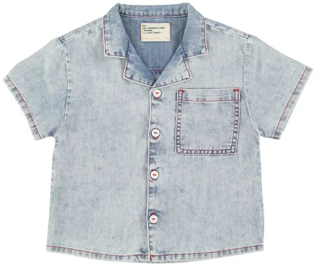 Chemise bébé DENIM bleu délavé PIUPIUCHICK