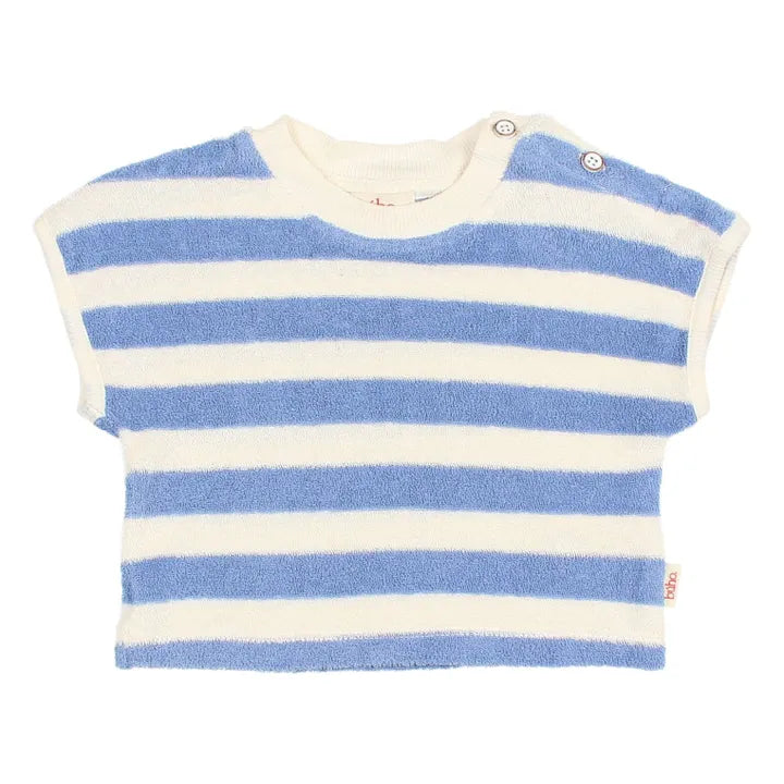 Ensemble en éponge TERRY bleu t-shirt et short BUHO