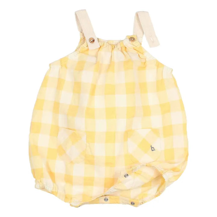 Barboteuse vichy jaune BUHO